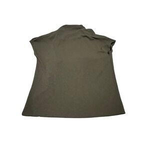 OGL Move Womens Olive Green Mock Neck Cap Sleeve Top S 250806-2658W22